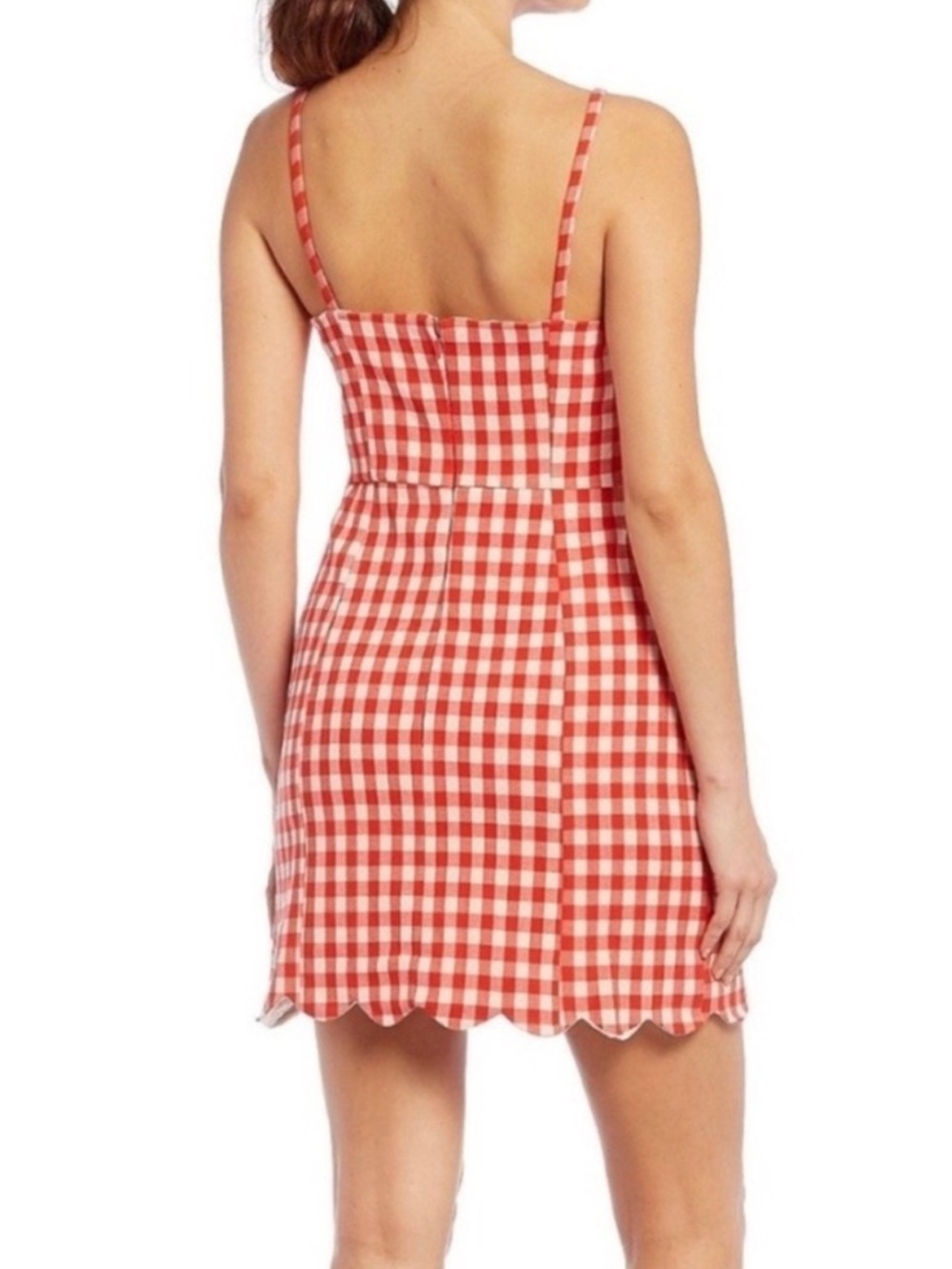 English Factory Gingham Checked Plaid Mini Dress - Size XS - Picture 2 of 9